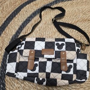 Stylish Black and White Quilted Women's Stroller Caddy